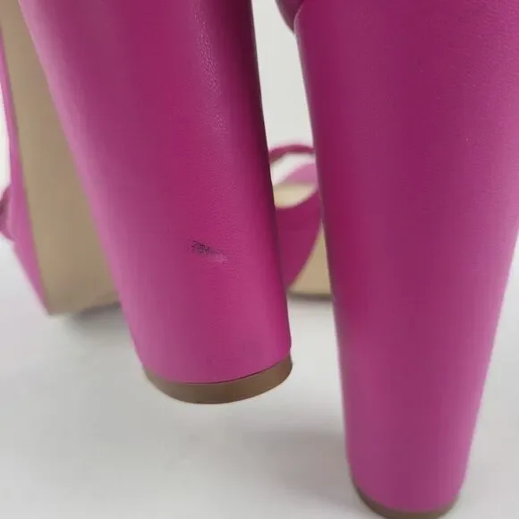 Jessica Simpson PEOMI Pink Open Toe 5" High Heel Platform Size 10M - Picture 6 of 12